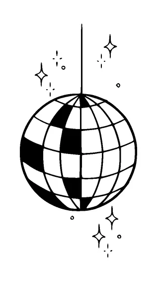 Disco Ball Tattoo Meaning, PNG and SVG