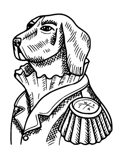 Dog Head In Costume Tattoo Meaning, PNG and SVG