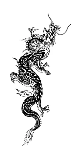 Dragon Tattoo Meaning, PNG and SVG