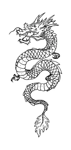 Dragon Tattoo Meaning, PNG and SVG