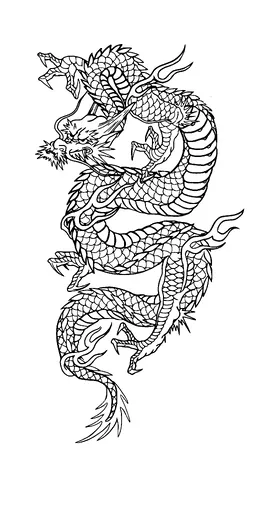 Dragon Tattoo Meaning, PNG and SVG