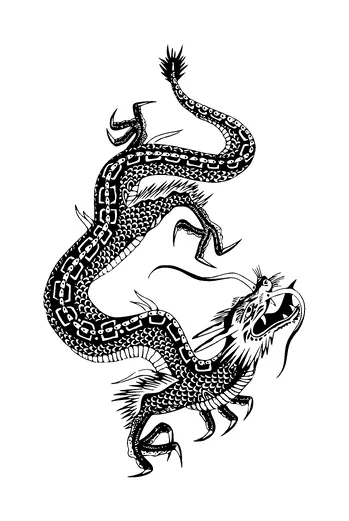 Dragon Tattoo Meaning, PNG and SVG