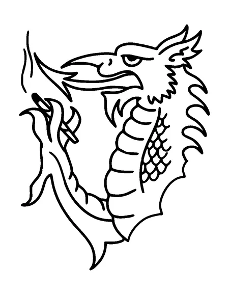 Dragon Head And Claw Tattoo Meaning, PNG and SVG