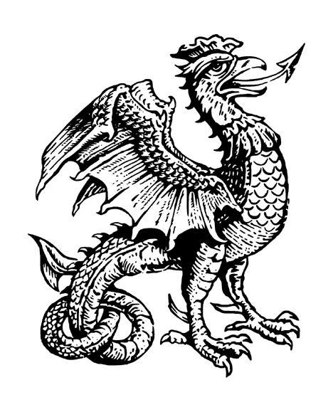 Dragon With Eagle Head And Wings Tattoo Meaning, PNG and SVG