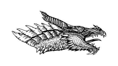 Dragons Head Tattoo Meaning, PNG and SVG