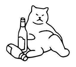 Drunk Cat Tattoo Meaning, PNG and SVG