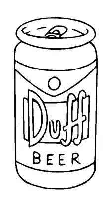 Duff Beer Can Tattoo Meaning, PNG and SVG