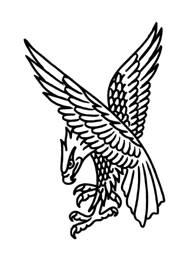 Eagle Hunting Tattoo Meaning, PNG and SVG