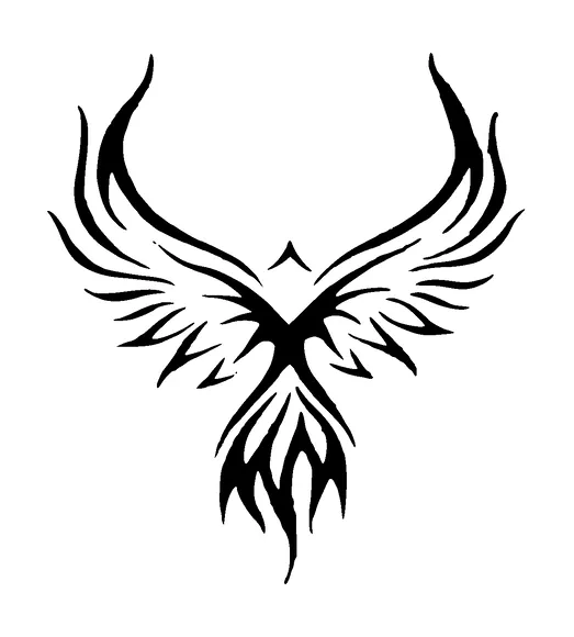 Eagle Tribal Silhouette Tattoo Meaning, PNG and SVG