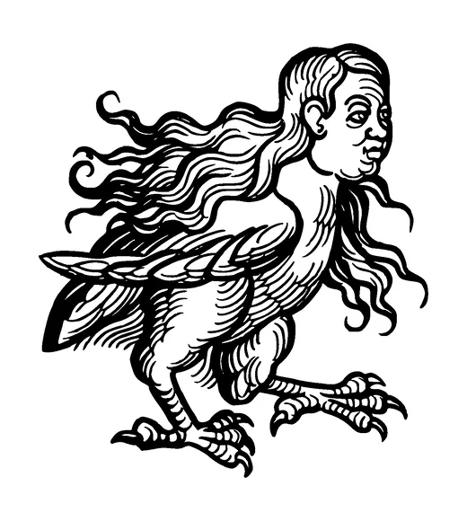 Eagle With Woman Head Tattoo Meaning, PNG and SVG