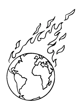 Earth On Fire Tattoo Meaning, PNG and SVG