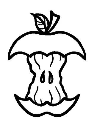 Eaten Apple Tattoo Meaning, PNG and SVG