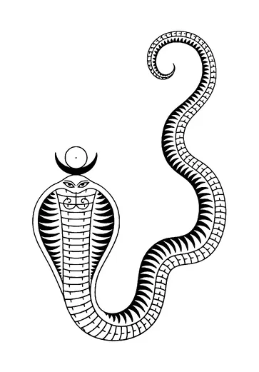 Egyptian Style Cobra Tattoo Meaning, PNG and SVG