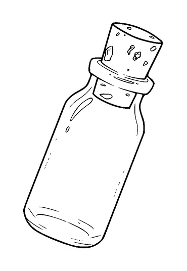 Empty Potion Bottle Tattoo Meaning, PNG and SVG