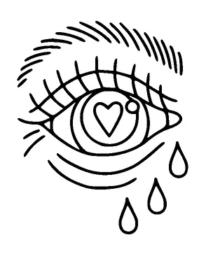 Eye With Heart Pupil Tattoo Meaning, PNG and SVG