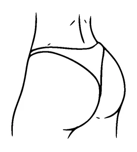 Female Body Simple Line Tattoo Meaning, PNG and SVG