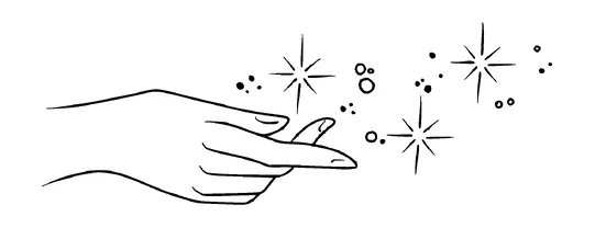 Female Hand Sparkles Tattoo Meaning, PNG and SVG