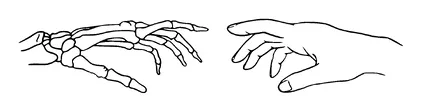 Fingers Reaching Out Tattoo Meaning, PNG and SVG