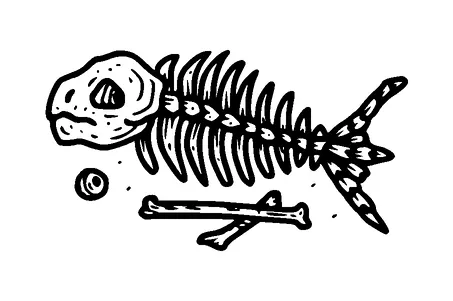 Fish Skeleton Tattoo Meaning, PNG and SVG