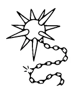 Flail With Broken Chain Tattoo Meaning, PNG and SVG