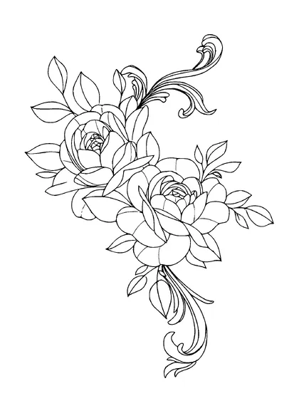 Floral Ornament Tattoo Meaning, PNG and SVG