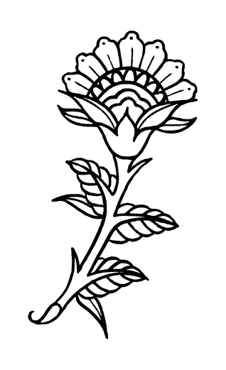 Flower Tattoo Meaning, PNG and SVG