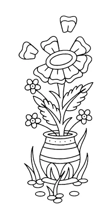 Flower In Pot Tattoo Meaning, PNG and SVG