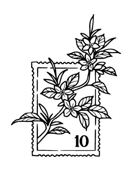 Flower On A Postage Stamp Tattoo Meaning, PNG and SVG