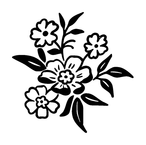 Flower Ornament Tattoo Meaning, PNG and SVG