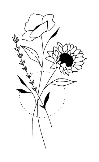 Flowers Tattoo Meaning, PNG and SVG