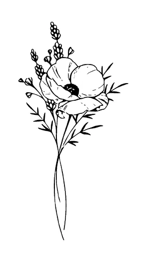 Flowers Tattoo Meaning, PNG and SVG