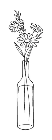 Flowers In Bottle Tattoo Meaning, PNG and SVG