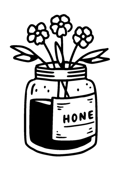 Flowers In Honey Jar Tattoo Meaning, PNG and SVG