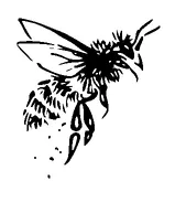 Flying Bee Tattoo Meaning, PNG and SVG