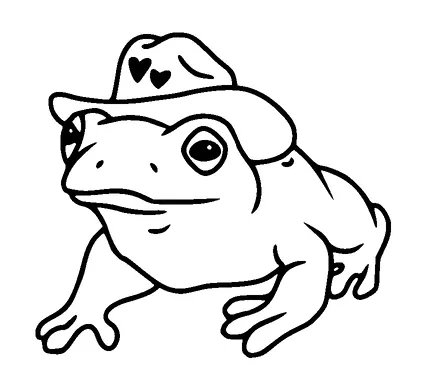 Frog With Cowboy Hat Tattoo Meaning, PNG and SVG