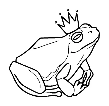 Frog With Crown Tattoo Meaning, PNG and SVG