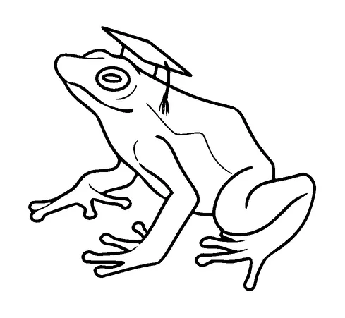 Frog With Graduation Hat Tattoo Meaning, PNG and SVG