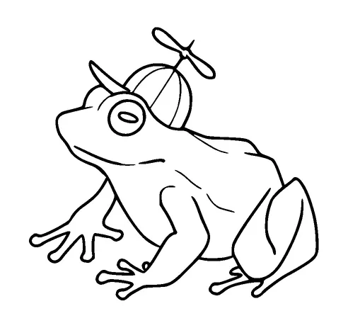 Frog With Helicopter Hat Tattoo Meaning, PNG and SVG