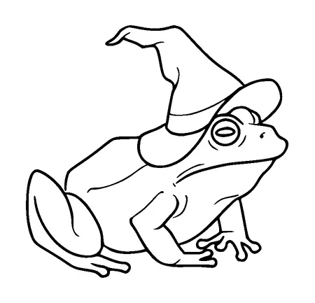 Frog With Witches Hat Tattoo Meaning, PNG and SVG