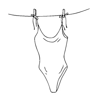 Full Body Bikini Hanging And Drying Tattoo Meaning, PNG and SVG