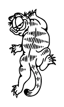 Garfield Crawling Tattoo Meaning, PNG and SVG