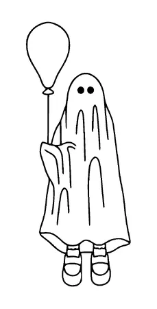 Ghost With Balloon Tattoo Meaning, PNG and SVG