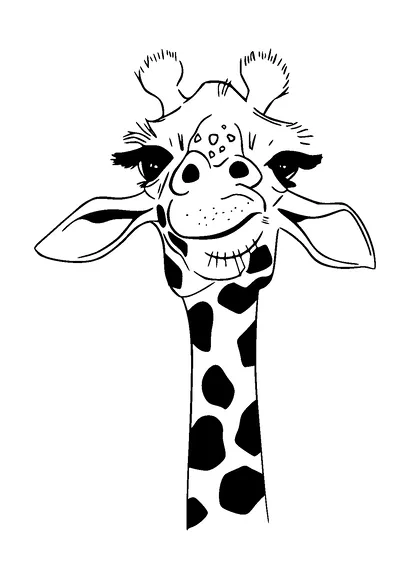 Giraffe Head Tattoo Meaning, PNG and SVG