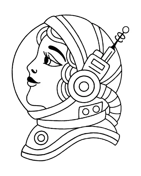 Girl In Space Suit Helmet Tattoo Meaning, PNG and SVG