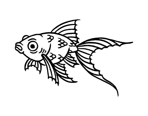 Goldfish Tattoo Meaning, PNG and SVG