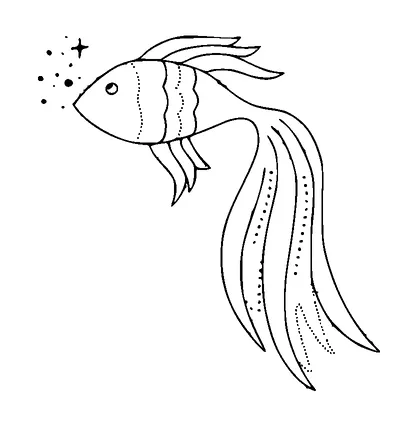 Goldfish Tattoo Meaning, PNG and SVG