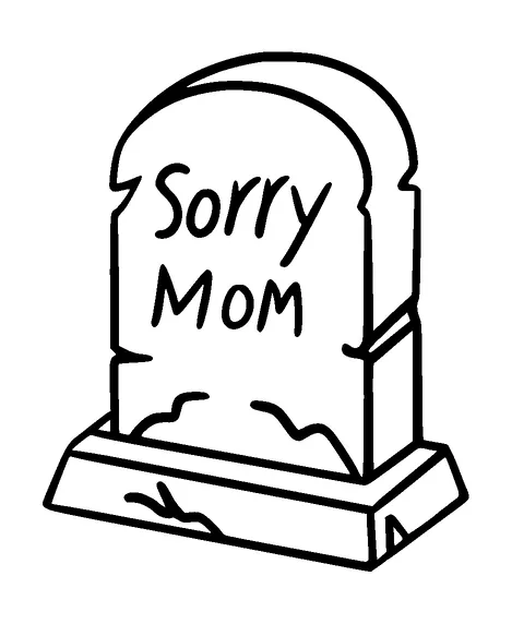 Grave Stone Simple Tattoo Meaning, PNG and SVG