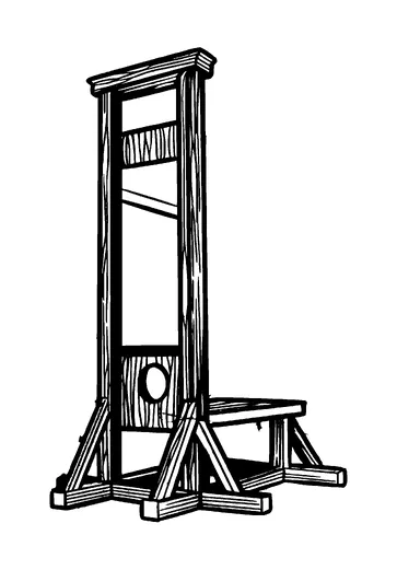 Guillotine Tattoo Meaning, PNG and SVG