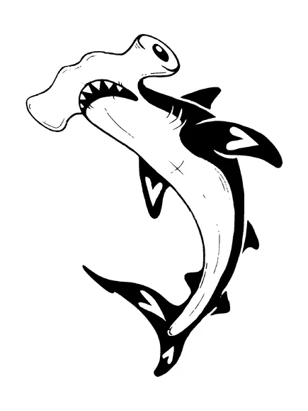 Hammerhead Shark Tattoo Meaning, PNG and SVG