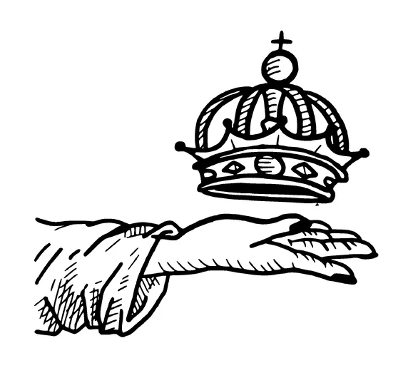 Hand Giving Crown Tattoo Meaning, PNG and SVG